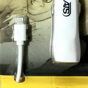 מטען לרכב עם כבל לאייפון 2A שתי כניסות USB