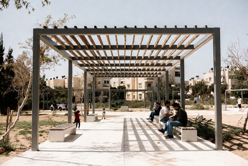 שילוב הפרגולה במרחב הציבורי